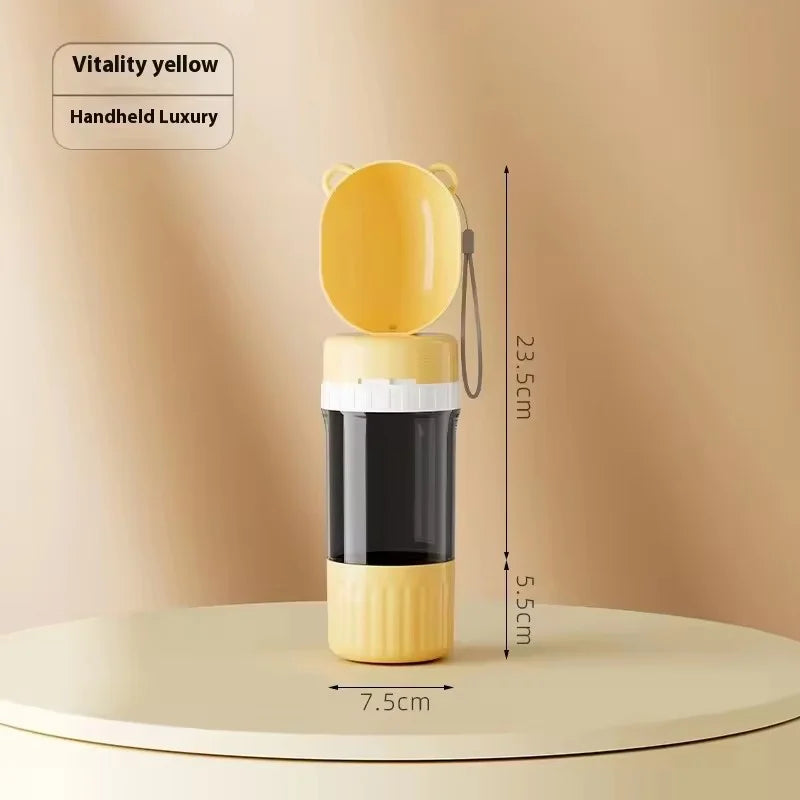Load image into Gallery viewer, Portable 2 - in - 1 Dog Water Bottle with Food and Water Container Pet Feeder Bowl for Outdoor Travel Dog Drinking Bowls
