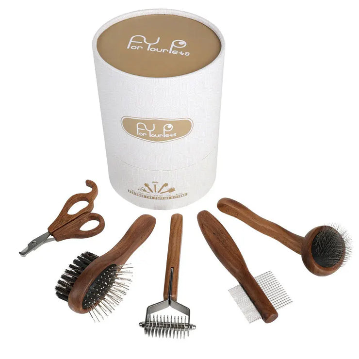 Wood Pet Grooming Kit